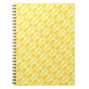 Fun Yellow Crayon Pattern Notizblock