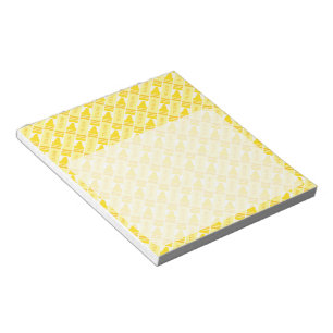 Fun Yellow Crayon Pattern Notizblock