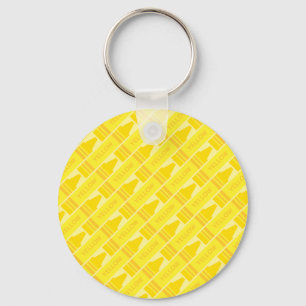 Fun Yellow Crayon Pattern Schlüsselanhänger