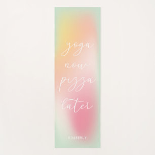 Fun Yoga jetzt Pizza später Pastel Gradient Ombre Yogamatte