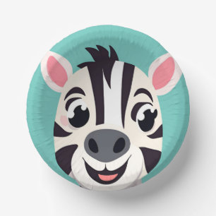 Fun Zebra Face Safari Wilder Dschungel Geburtstags Pappteller