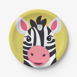Fun Zebra Face Safari Wilder Dschungel Geburtstags Pappteller