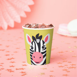 Fun Zebra Face Safari Zoo Wilder Dschungel Geburts Pappbecher