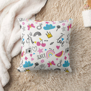 Fun zeitgenössisches whimsical Style farbenfrohe M Kissen