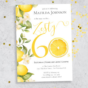 Fun Zesty Lemon 60. Geburtstagsparty Einladung