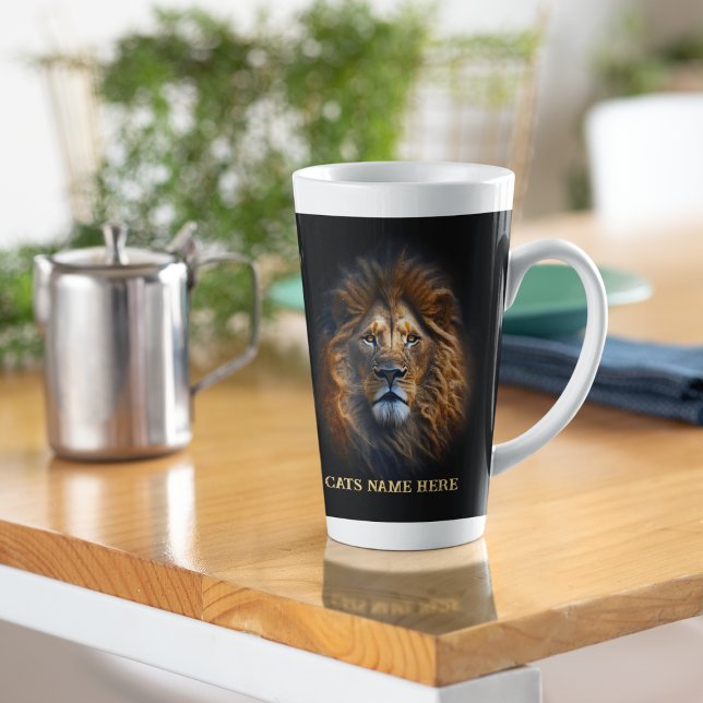 Fun Zitat "I Liebe My Cat" Lion Latte Tasse (Von Creator hochgeladen)