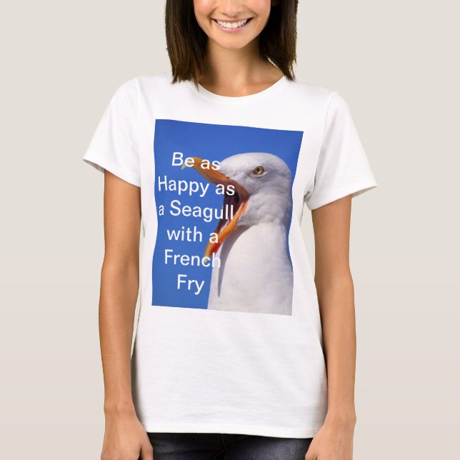 Fun Zitat Seagull Blue T-Shirt (Vorderseite)