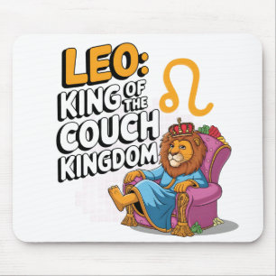Fun Zodiac Leo Design Mousepad