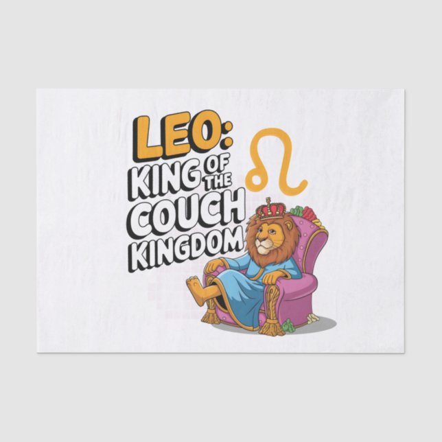 Fun Zodiac Leo Design Seidenpapier (Vorderseite)