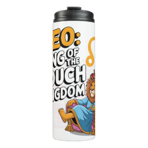 Fun Zodiac Leo Design Thermosbecher