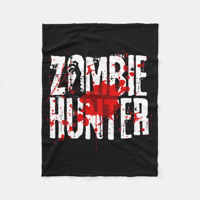 Fun Zombie Hunter Design für Jungs Mädchen Hallowe Fleecedecke (Vorderseite)