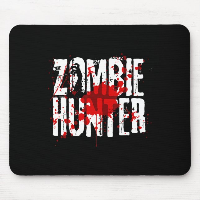 Fun Zombie Hunter Design für Jungs Mädchen Hallowe Mousepad (Vorne)