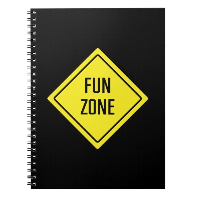 Fun Zone | Verkehrszeichen | SpiralNotebook Notizblock (Vorderseite)