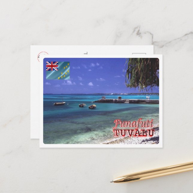 Funafuti - Tuvalu - Meeresblick - Postkarte (Vorderseite/Rückseite Beispiel)
