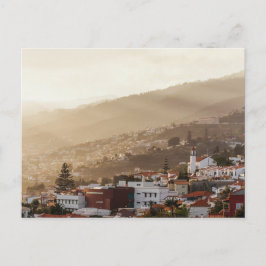 Funchal city sunset, Madeira Postcard Postkarte