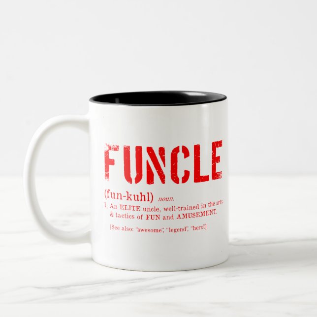 Funcle Definition Zweifarbige Tasse (Links)