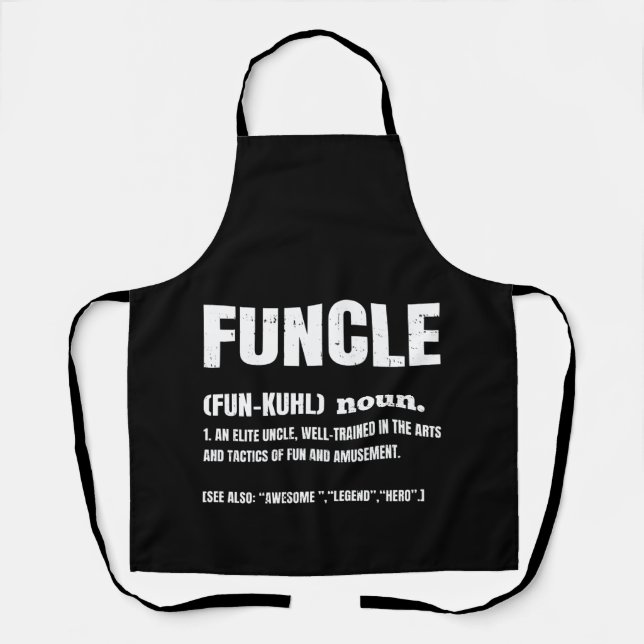 Funcle Funny Uncle Definition Schürze (Vorderseite)