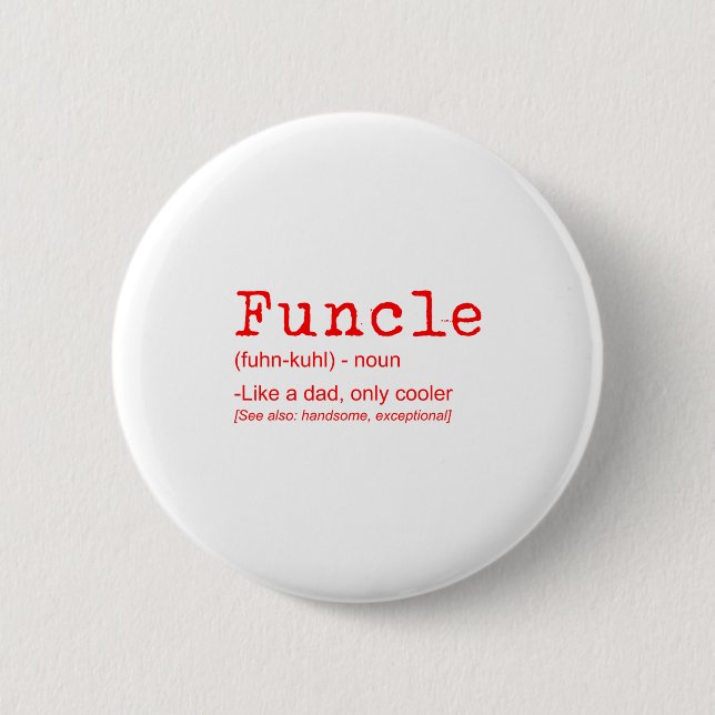 Functional Definition Funny Joke-Geschenk für Onke Button (Vorderseite)