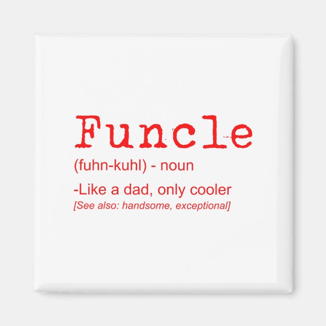 Functional Definition Funny Joke-Geschenk für Onke Magnet (Vorne)