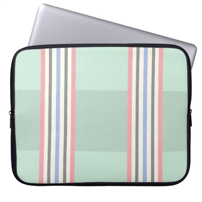 Funda con franjas en verde laptopschutzhülle (Vorderseite)