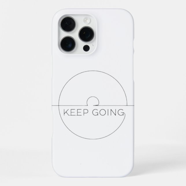 Funda iPhone Premium ‘Keep Going’ – Minimalista Hülle (Rückseite)