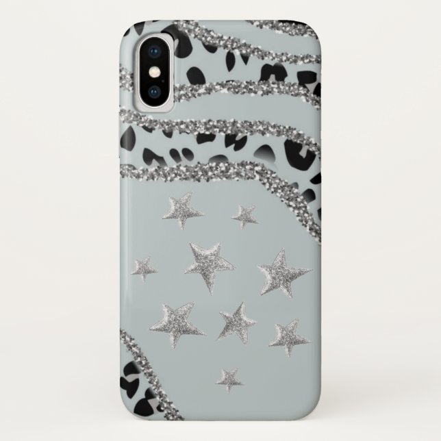 Funda para iPhone / iPad plateada con  leopardo Case-Mate iPhone Hülle (Rückseite)