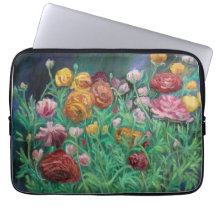 funda para laptop con diseño de flores