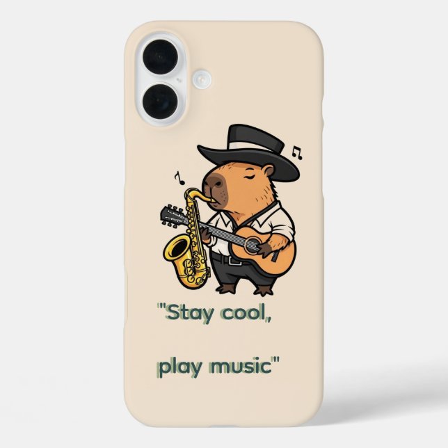 Funda para teléfono con diseño de carpincho musica Case-Mate iPhone hülle (Rückseite)