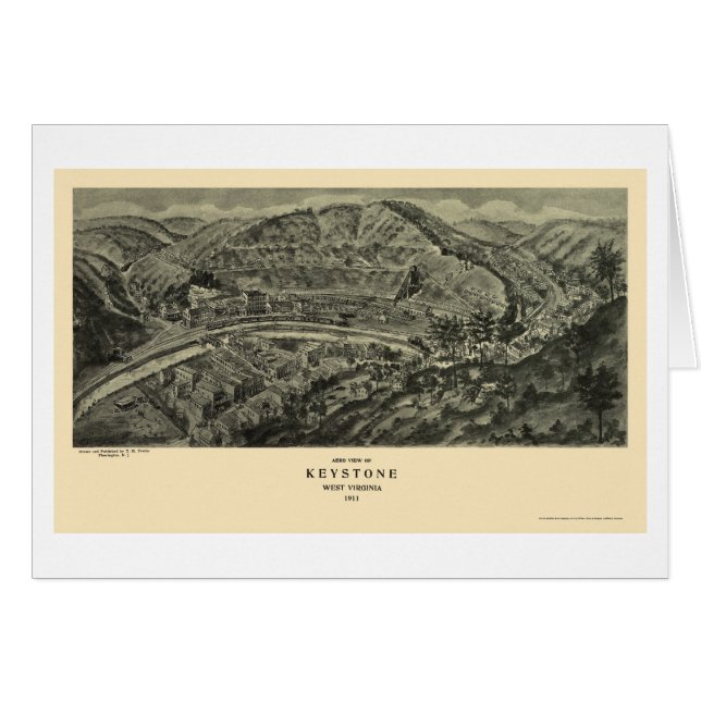 Fundament, WV panoramische Karte - 1911 (Vorderseite (Horizontal))