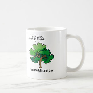 Fundamentalistischer Eichen-Baum-Cartoon Tasse