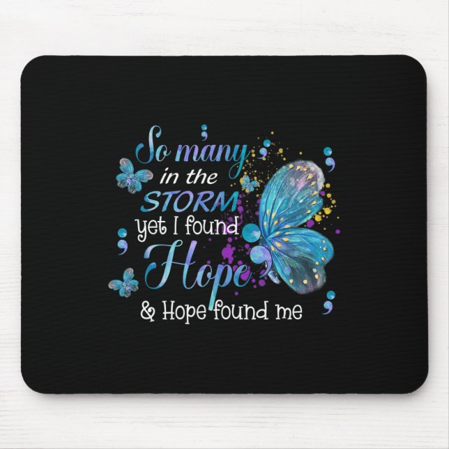 Funden Hoffnung und Hoffnung fand mich Schmetterli Mousepad (Vorne)