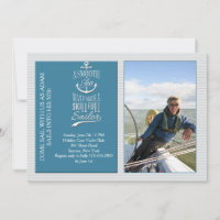 Fundiertes Sailor Foto Einladung