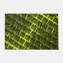 Fundo com imagem verde sob grade dourada?