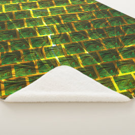 Fundo com imagem verde sob grade dourada? sherpadecke