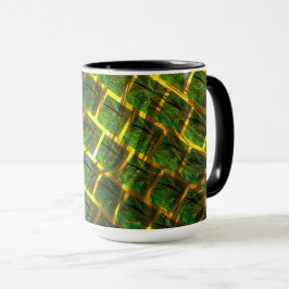 Fundo com imagem verde sob grade dourada? tasse