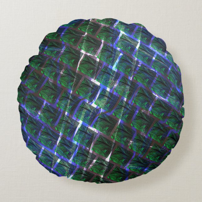 Fundo de imagem verde sob grade escura? rundes kissen (Vorderseite)