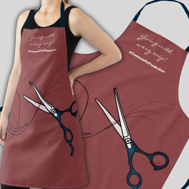Fundraiser mit jeder Snip-Friseur-Schürze Schürze (Fundraiser Giving with Every Snip Hair Salon Apron)