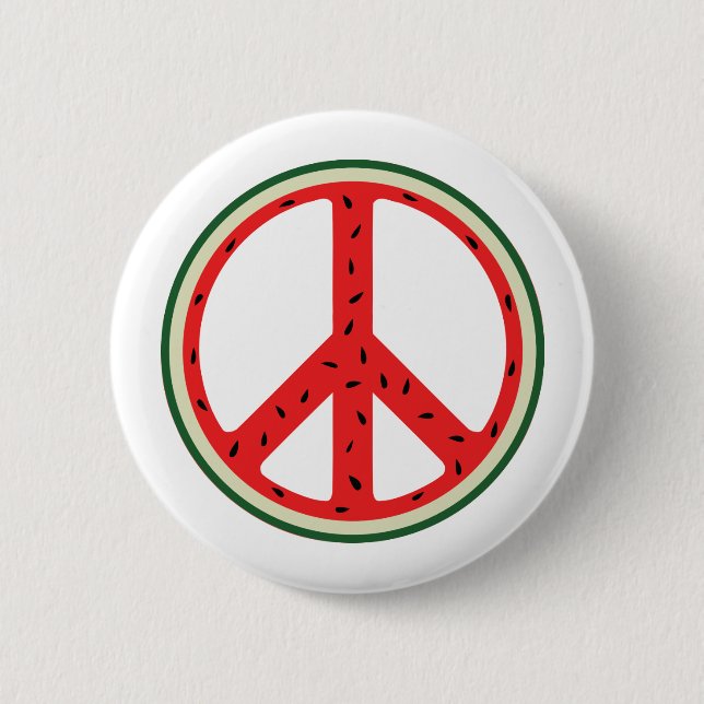 Fundraiser Watermelon Peace Sign for Palestine Button (Vorderseite)