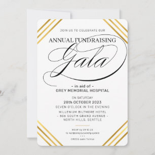 FUNDRAISIERENDE GALA elegantes Ereignis extravagan Einladung