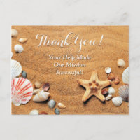 Fundraising-Dankeschön, Sand & Meeresmuscheln