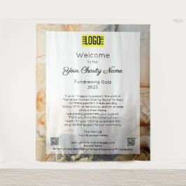 Fundraising Event Gala Willkommenszeichen  Wandteppich