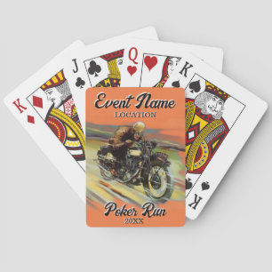 Fundraising-Motorrad-Poker-Run-Vintage-Anpassung Spielkarten