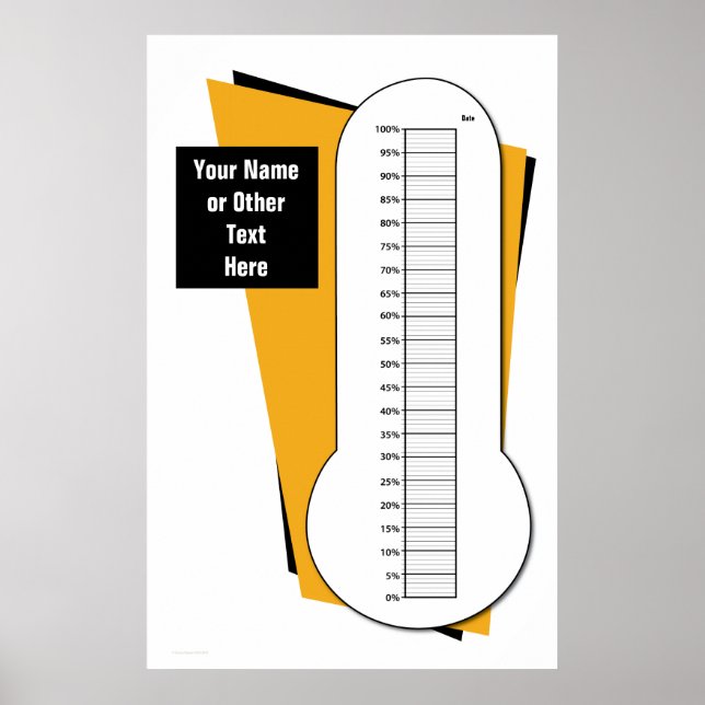 Fundraising-Thermometer nach Prozentanteil Poster (Vorne)