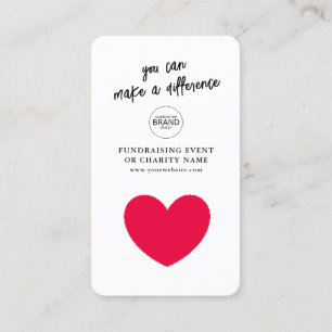 Fundraising-Wohltätigkeit Veranstaltung Spenden Lo Visitenkarte