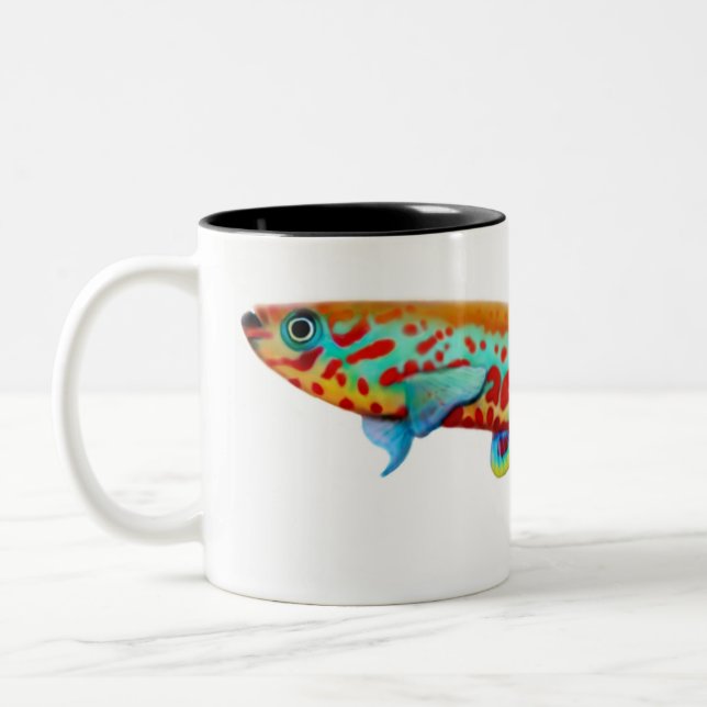 Fundulopanchax Gardneri Killifish-Tasse Zweifarbige Tasse (Links)