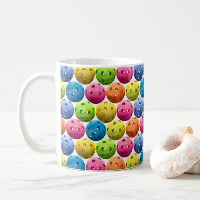 Fundus, farbiges Pickleball Kaffeetasse (Mit Donut)