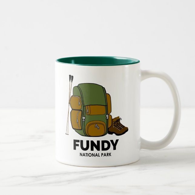 Fundy National Park Backpack Zweifarbige Tasse (Rechts)