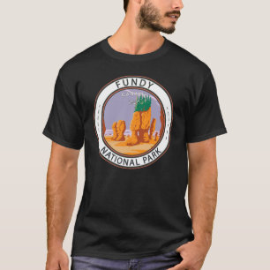 Fundy National Park Canada Vintag Abzeichen T-Shirt