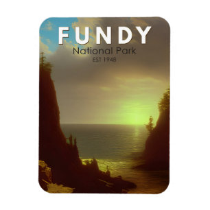 Fundy National Park Canada Vintag Art Magnet