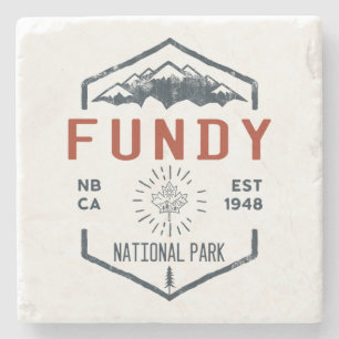 Fundy National Park Canada Vintag erschüttert Steinuntersetzer